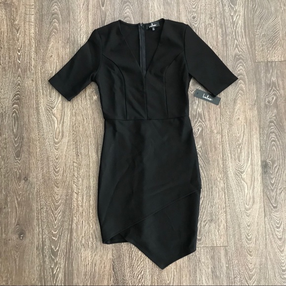 Lulus Dresses & Skirts - BOGO Lulus Black V-Neck Asymmetrical Dress NWT